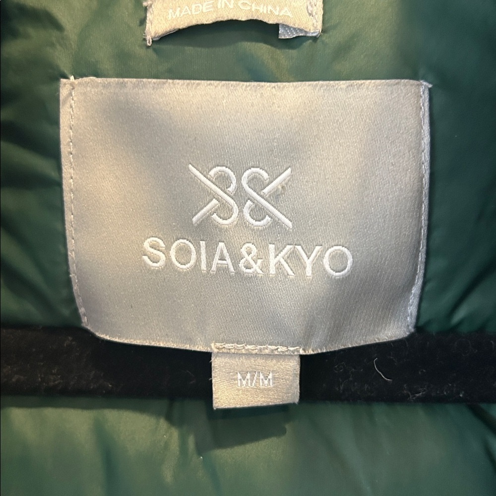 Soia + Kyo LITA-U Midi Down Puffer Jacket Midnight Forest - Picture 9 of 16